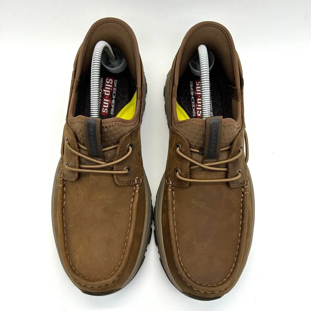 Skechers Knowlson Shore Thing Shoes Mens 9.5 Desert Brown Slip-in Boat Relaxed